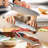 Kuisine 15pcs Kitchen Knife Block Set With Built-in Sharpener