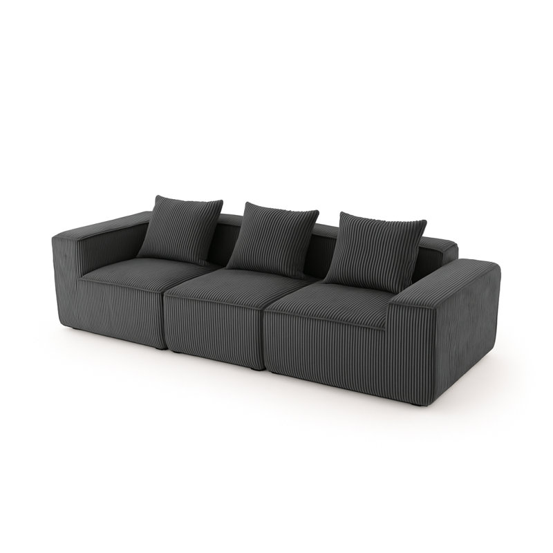 Canapé modulaire multi-personnes pouvant être combiné librement-33005-3, Gris