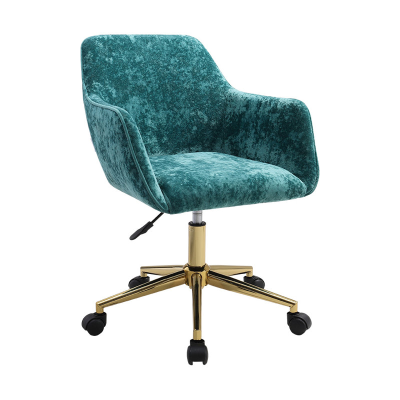 Etta Avenue Aeliana Velvet Office Chair, Light Green