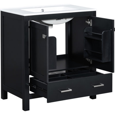 Meuble-lavabo double, - Armoire pratique avec lavabos de rangement pour la décoration