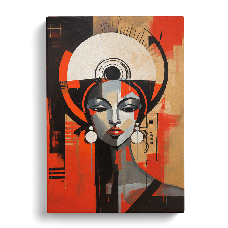 African Woman Constructivism No.4 - Wrapped Canvas, 76cm H x 50cm W x 3cm D