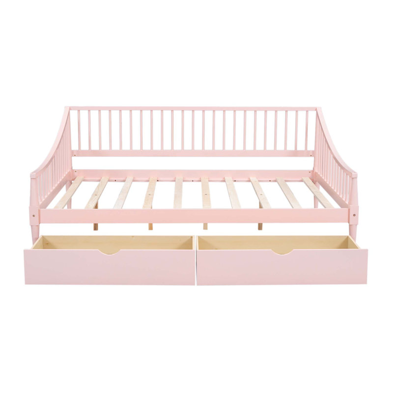 Solid Wood Full Size Daybed, Pink, Full Incorrect join
