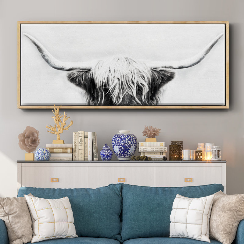 Longhorn - toile encadrée, H 8 po x l 20 po