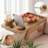 Acacia Wood Sofa Arm Table - 3 In 1 Tray With 360 Phone Holder, Foldable Cup Holder, Clip On Side Table For Wide Couch, Armrest Organizer For Eating/Drink/Snack/Remote
