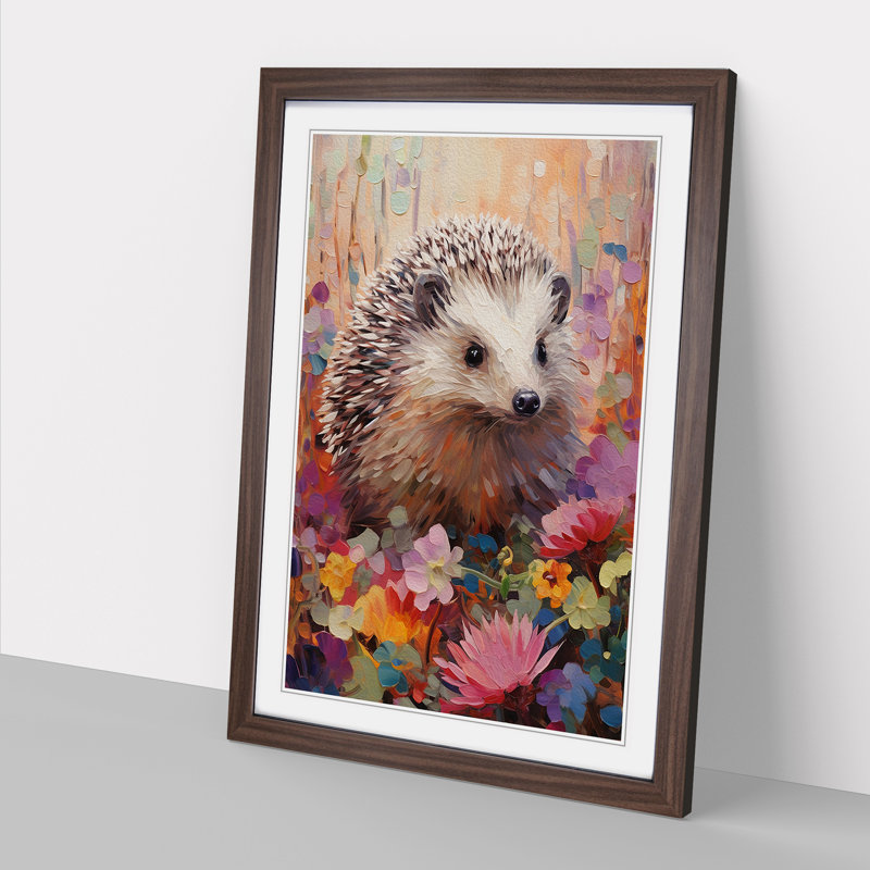 Hedgehog Impressionism - Framed Print