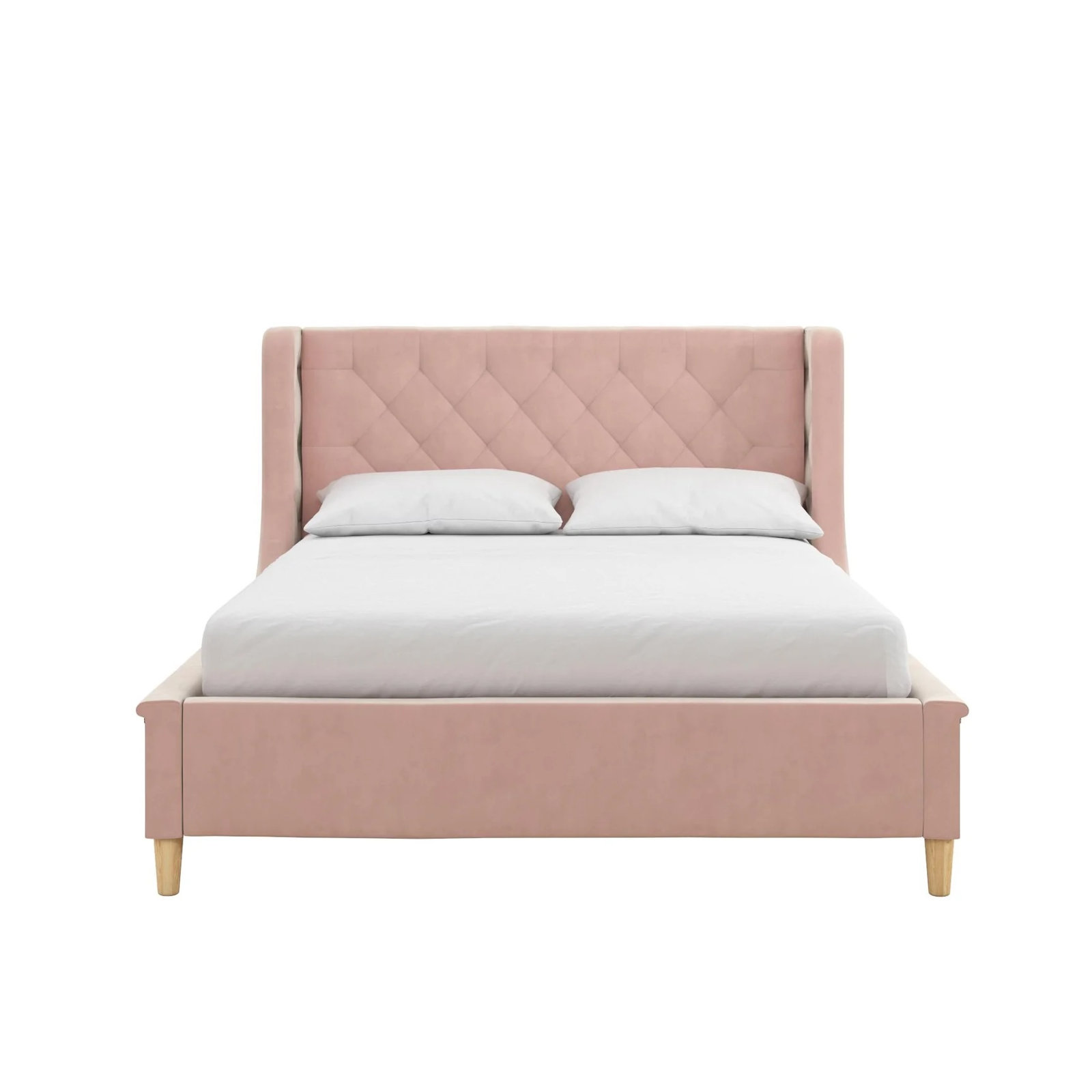 Ambrosia Full Platform Bed, Pink, Full