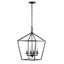 Lustre cage noir 4 lumières Florentien