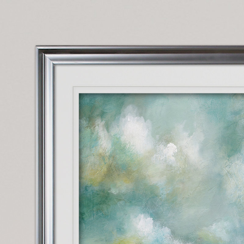 « cloudscape vista ii », reproduction de peinture à l’acrylique encadrée, Argent, H 30 po x l 40 po x P 1,5 po