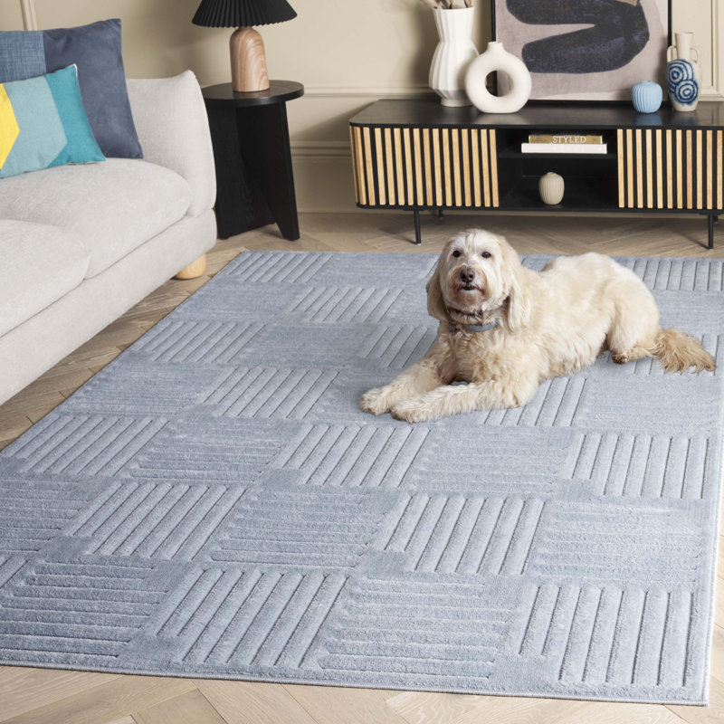 Tapis bleu Selena 678, Rectangle 5 pi 3 po x 7 pi 6 po