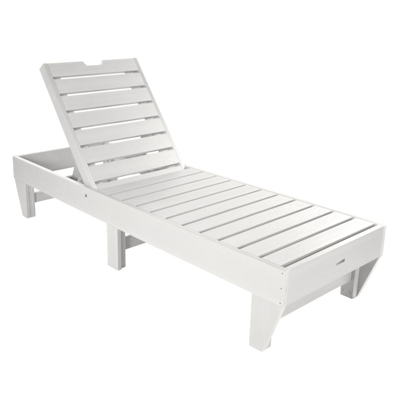 Annette Outdoor Chaise Lounge, White