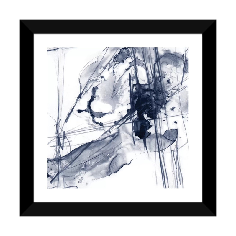 «Charting the Universe I» par Ethan Harper - reproduction d'art, H 16 po x l 16 po x p 1 po, Papier encadré noir, Blanc