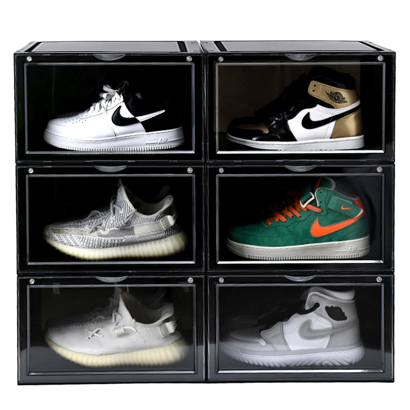 Stackable Shoe Storage Box, Black