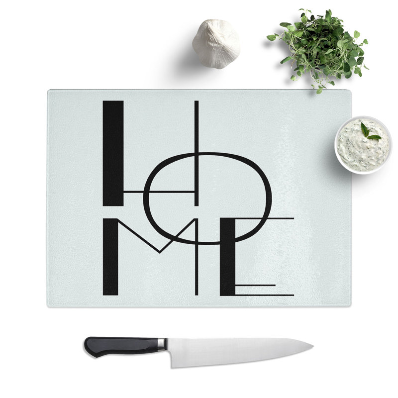 Home Typography Chopping Board, 0.4cm H x 28.5cm W x 39cm L