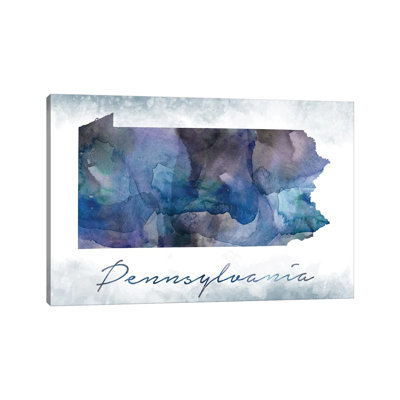 Pennsylvania State Bluish by WallDecorAddict - Wrapped Canvas Gallery-Wrapped Canvas Giclée