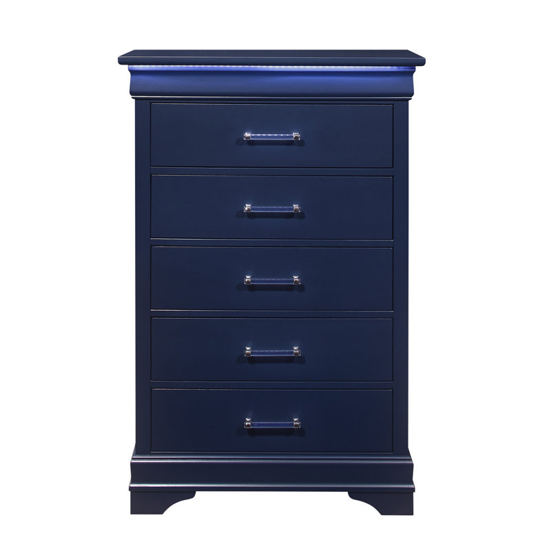 Commode bleue avec DEL, Bleu