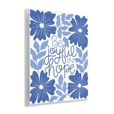 Joyful in Hope Florals Wall Plaque Art by Taylor Shannon Designs