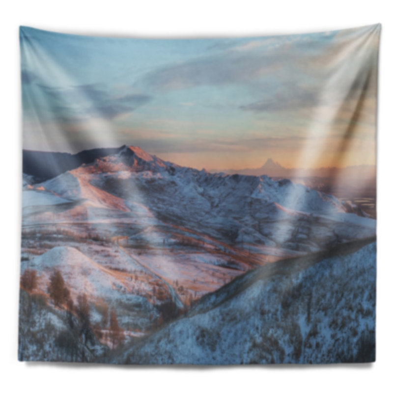 Tapisserie vue du paysage depuis le mont Strizhament, H 68 po x l 80 po