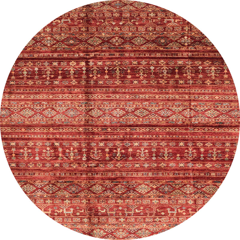 Abstract Indoor Rug, Round 5'