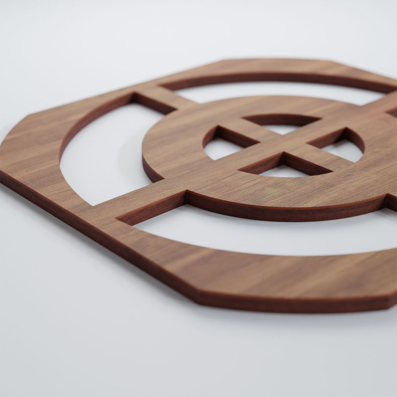 Panneaux muraux décoratifs en bois Sullivan, Noyer, H 23 3/8 po x l 23 3/8 po x P 1/4 po
