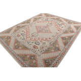 Distressed Homage Hand Knotted Wool Floral Area Rug