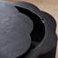 31.84" Modern Coffee Table, Flower Shaped, Black, With Natural Wood Grain, For Apartment, Hidden Storage, Strong Structure, Easy Assembly Shaped Table Grain Veneer, Primary Living Space, Spacious