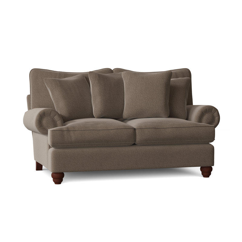 Woodburn Loveseat, Yes, Tweetie 8 Brown Performance Velvet, Manhattan