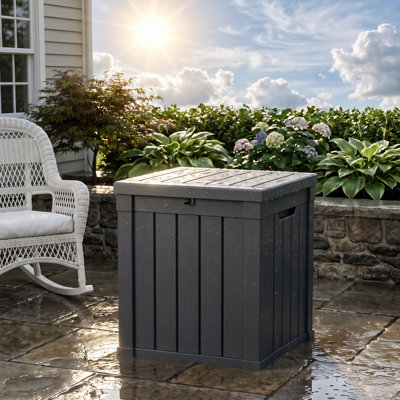 Water Resistant Resin Lockable Deck Box