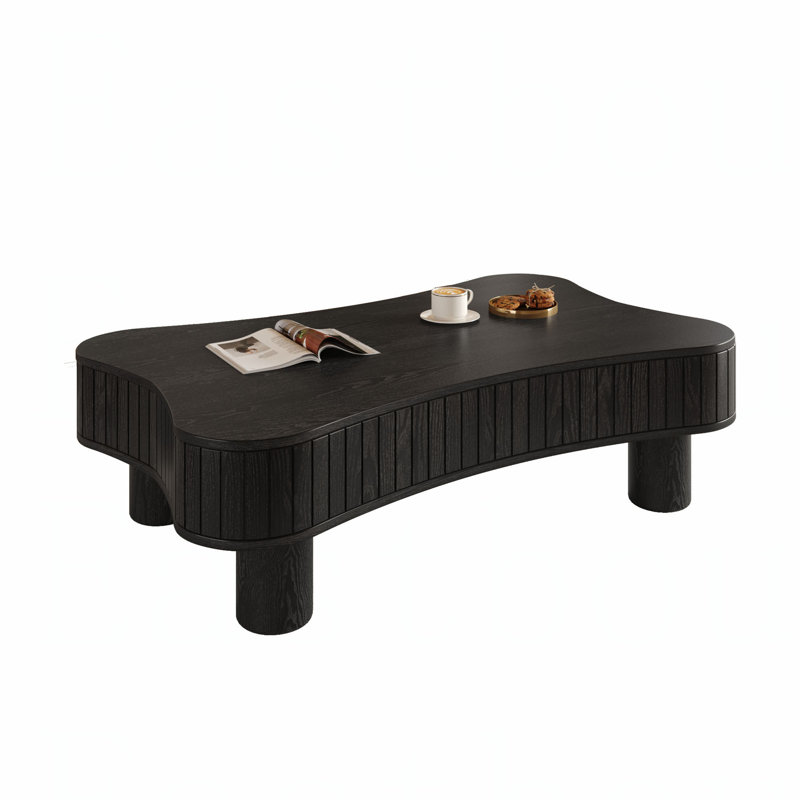 Table basse à plateau relevable avec surface en pierre frittée, imperméable et résistante à la chaleur, idéale pour les espaces de vie modernes