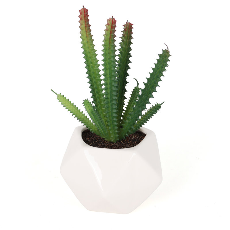 8'' Faux Succulent in Ceramic Planter
