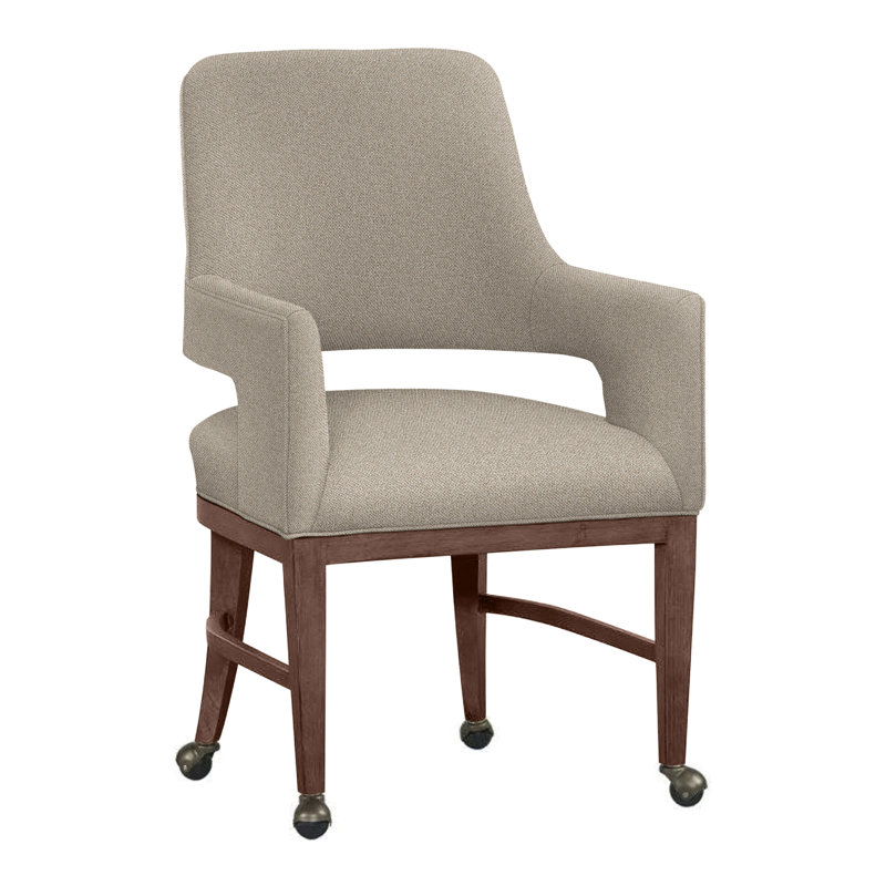 Chaise avec accoudoirs Josie, Sable 9508, Noyer