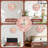Clock Face With Pink Clouds And Hearts
