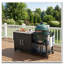 Chariot de barbecue extérieur 76,6 po avec abattant pour gros œuf vert
