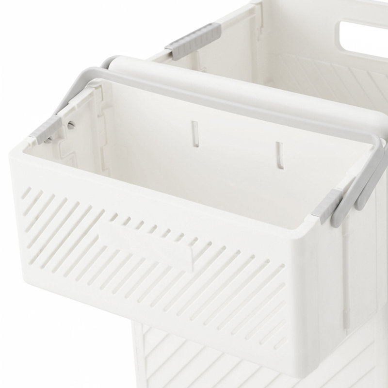 Decorative Basket, White, 47cm H x 32cm W x 28cm D