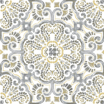 30.48 x 30.48 cm Cement Tile in Grey/Green 10 Per Pack