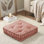 Coussin de sol carré 20 x 20 po A² Dusty Peach Poly Chenille