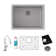 24-5/8" x 18-1/2" x 9-1/2" Undermount Kitchen Sink with Faucet