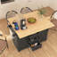55.7'' Large Kitchen Island With 2 Drop Leaf,Rolling Kitchen Cart On 5 Wheels With Power Outlet, Folding Storage Dining Table With Spice & Towel Rack , 3 Drawers-1499392928