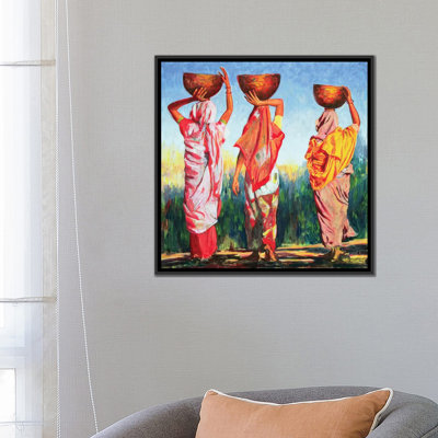 « three féminins », reproduction sur toile