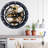 Mantel Clock 16" Round for Living Room decor with Real Moving Gears transformable into a Wall Clock (detachable base) Canada Collection-1170439587