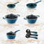 Nutrichef Diamond Home Kitchen Cookware Set (Dark Blue)-50838721