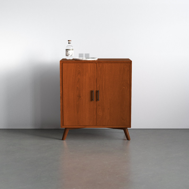 Armoire bar basse Williams, Châtaigne