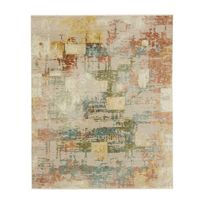 Karastan Momento Cream Modern Abstract Area Rug