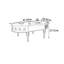 Table basse ovale avec rangement French Vintage
