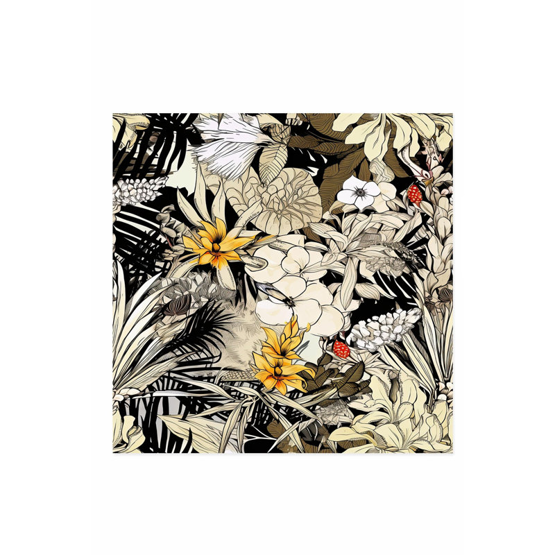 «Floral Luxe Flowers I», reproduction d'art moderne sans cadre, H 24 po x l 24 po
