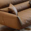 Canapé modulaire en cuir véritable 98,43 po couleur caramel-129453441