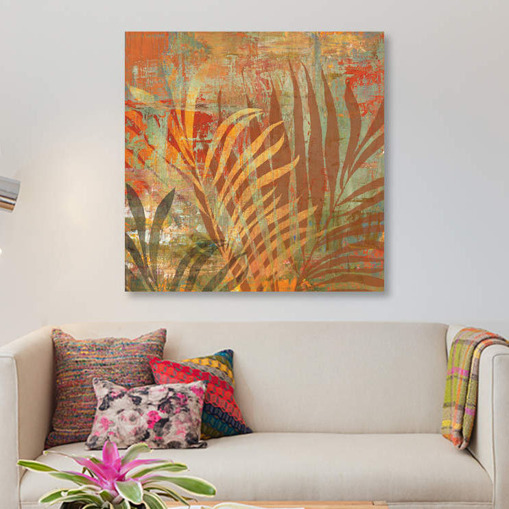 « palma », impression sur toile, H 12 po x l 12 po x P 0,75 po, Pas de tapis, Toile tendue