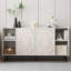 Meuble de salon de style Mid-Century moderne avec meuble télé et armoire de rangement blanc Curio