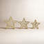 LED Lighted Stars Outdoor Christmas Decorations - 14" - Gold - Set Of 3-1023636594