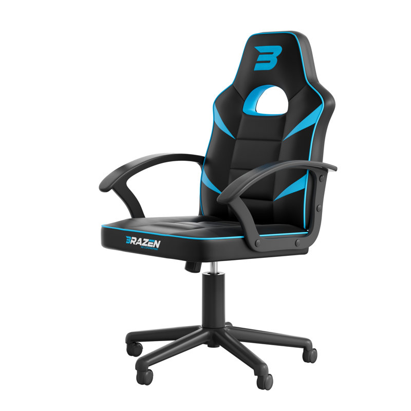 BraZen Valor Mid Back PC Gaming Chair, Black/Blue