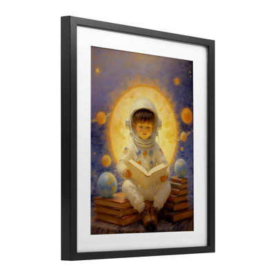 Astronaut Child Child, impression encadrée sous verre, conception par Angie Hawke